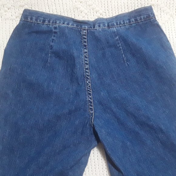 Express Bleus Vintage Denim Jeans Bermuda Shorts Sz-3/4 (T-396) - Picture 5 of 5